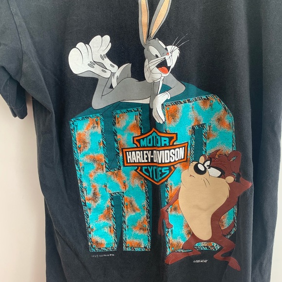 1990 vintage Harley Davidson looney toons shirt - Picture 6 of 7